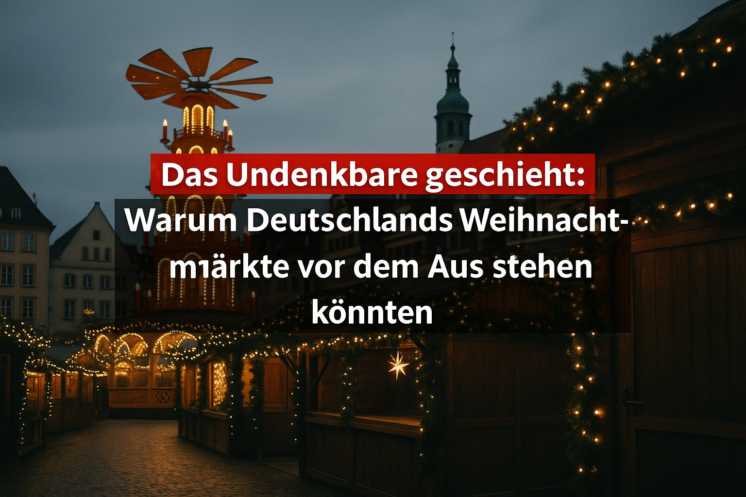 Das Undenkbare geschieht: Warum Deutschlands Weihnachtsmärkte vor dem Aus stehen könnten